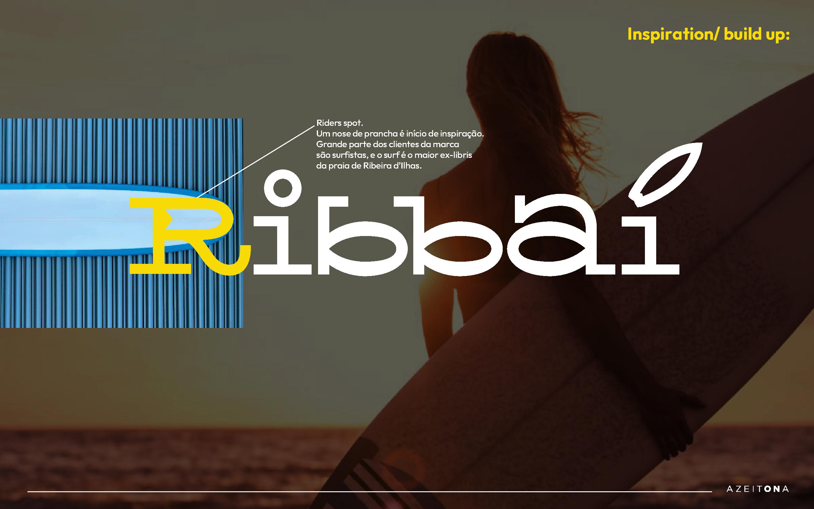 Ribbaí — logotipo sobre imagem de surf